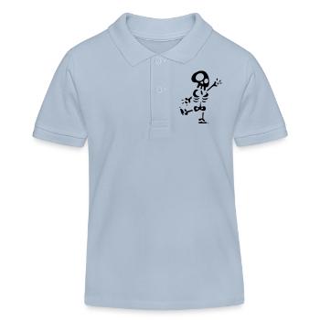 squelette - Polo enfant bio Stanley/Stella - bleu ciel - Devant