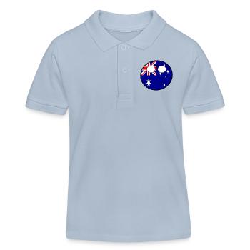 Countryball pays pays patrie Australie - Polo enfant bio Stanley/Stella - bleu ciel - Devant