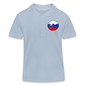 Countryball pays Patrie Slovaquie - Polo enfant bio Stanley/Stella - bleu ciel - Devant