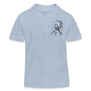 Vogel - Kinder Organic Poloshirt Mini Sprinter von Stanley/Stella - sky Blue - Vorne