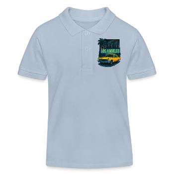 los angeles skyline - Kinder Organic Poloshirt Mini Sprinter von Stanley/Stella - sky Blue - Vorne