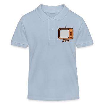 TV Vintage - Polo enfant bio Stanley/Stella - bleu ciel - Devant