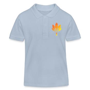 Badminton - Polo enfant bio Stanley/Stella - bleu ciel - Devant