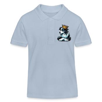 Border Collie Collie Owner Collie Lover - Kids Organic Polo Shirt by Stanley/Stella - sky blue - Front