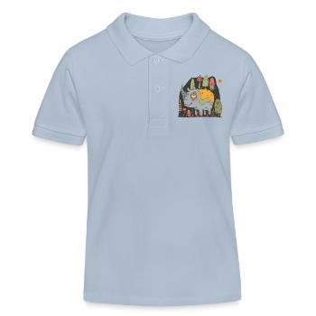 Müdes Nashorn | © M2-D2 - Kinder Organic Poloshirt Mini Sprinter von Stanley/Stella - sky Blue - Vorne