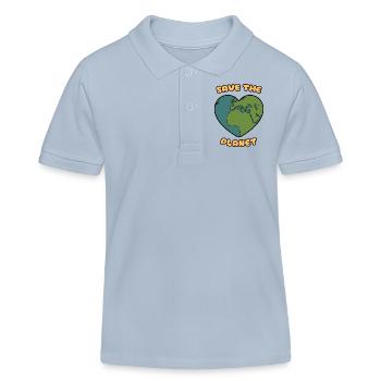 save the planet - Kinder Organic Poloshirt Mini Sprinter von Stanley/Stella - sky Blue - Vorne