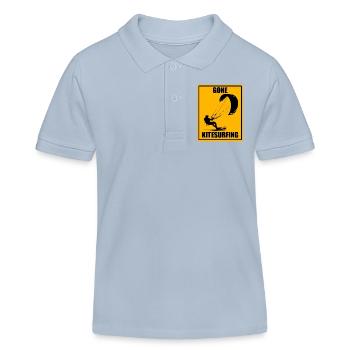 Gone Kitesurfing Vintage Kiteboarding Design Shirt - Kinder Organic Poloshirt Mini Sprinter von Stanley/Stella - sky Blue - Vorne