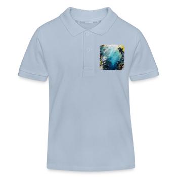 Diving is a passion - Kids Organic Polo Shirt by Stanley/Stella - sky blue - Front