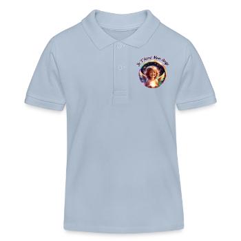 Je T Aime Mon Ange 2 - Polo enfant bio Stanley/Stella - bleu ciel - Devant