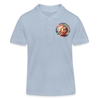 Heute bin ich in der Stimmung - Kinder Organic Poloshirt Mini Sprinter von Stanley/Stella - sky Blue - Vorne