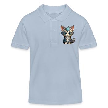 Kätzchen - Kinder Organic Poloshirt Mini Sprinter von Stanley/Stella - sky Blue - Vorne