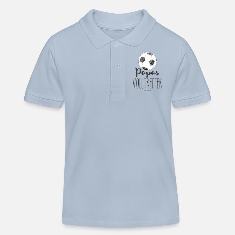 Papas Volltreffer - Kinder Organic Poloshirt Mini Sprinter von Stanley/Stella - sky Blue