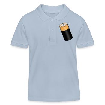 Batterie. Geschenkidee - Kinder Organic Poloshirt Mini Sprinter von Stanley/Stella - sky Blue - Vorne