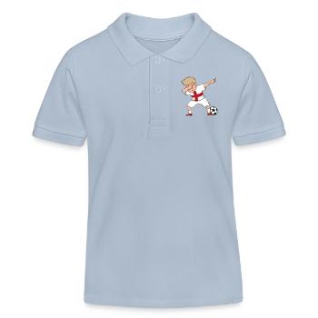 Angleterre Dab - Dabbing Football Coupe du Monde - Polo enfant bio Stanley/Stella - bleu ciel - Devant