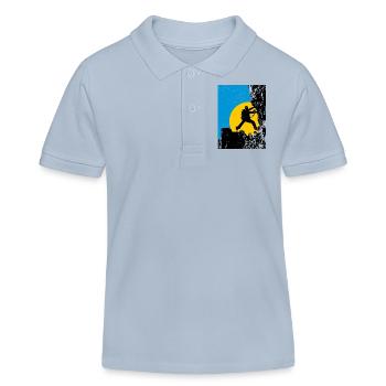 Klettersteig - Kinder Organic Poloshirt Mini Sprinter von Stanley/Stella - sky Blue - Vorne