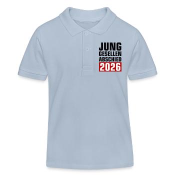 Junggesellenabschied 2026 - Kinder Organic Poloshirt Mini Sprinter von Stanley/Stella - sky Blue - Vorne