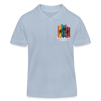 Sommerliche Vibes - Kinder Organic Poloshirt Mini Sprinter von Stanley/Stella - sky Blue - Vorne
