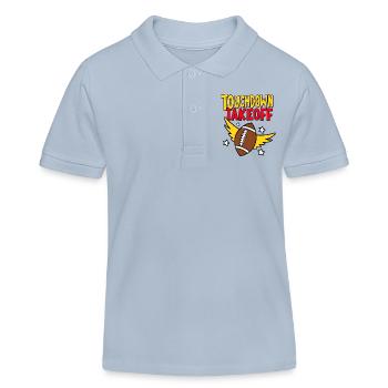 Touchdown Takeoff – Football mit Flügeln - Kinder Organic Poloshirt Mini Sprinter von Stanley/Stella - sky Blue - Vorne