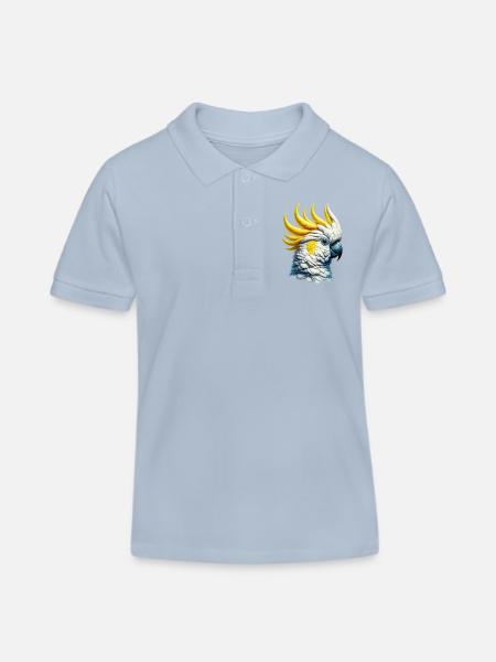 Kakadu-Papagei - Kinder Organic Poloshirt Mini Sprinter von Stanley/Stella - sky Blue