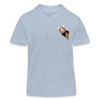 Corgi-Kuckuck – Perfekte für jeden Hundebesitzer - Kinder Organic Poloshirt Mini Sprinter von Stanley/Stella - sky Blue - Vorne