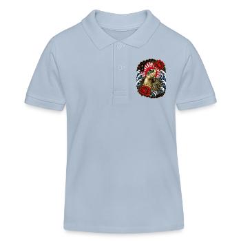 Schildkröte im japanischen Irezumi Stil - Kinder Organic Poloshirt Mini Sprinter von Stanley/Stella - sky Blue - Vorne