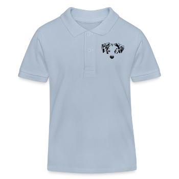 Berger australien minimal chien Aussie - Polo enfant bio Stanley/Stella - bleu ciel - Devant