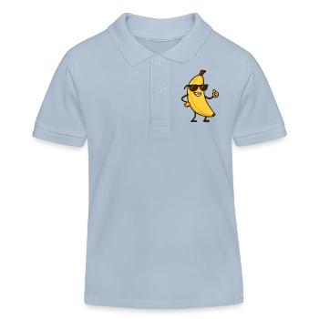 Bande dessinée banane - Polo enfant bio Stanley/Stella - bleu ciel - Devant