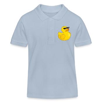 Ente mit brille - Kinder Organic Poloshirt Mini Sprinter von Stanley/Stella - sky Blue - Vorne