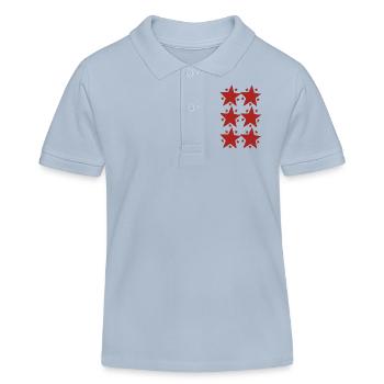 sterne rot - Kinder Organic Poloshirt Mini Sprinter von Stanley/Stella - sky Blue - Vorne