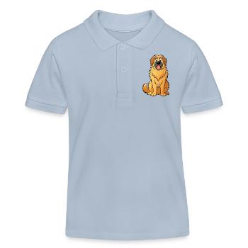 Gentle Leonberg : Impression d’Art numérique - Polo enfant bio Stanley/Stella - bleu ciel - Devant