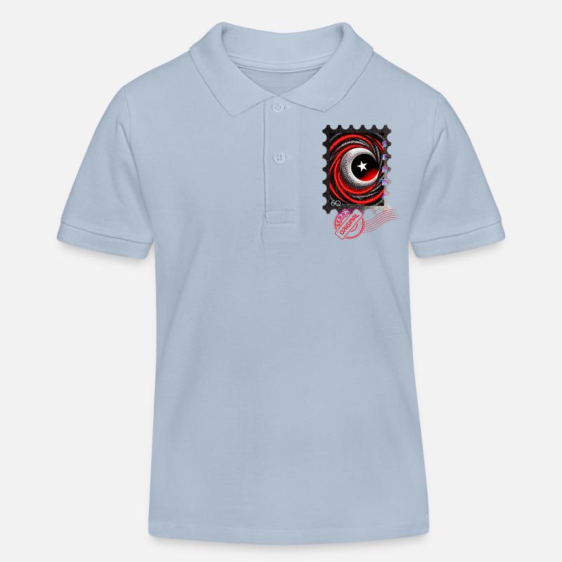 Turkey Stamp - Kinder Organic Poloshirt Mini Sprinter von Stanley/Stella - sky Blue