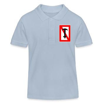Interdiction d’ancre - navire d’ancre, capitaine de voilier - Polo enfant bio Stanley/Stella - bleu ciel - Devant
