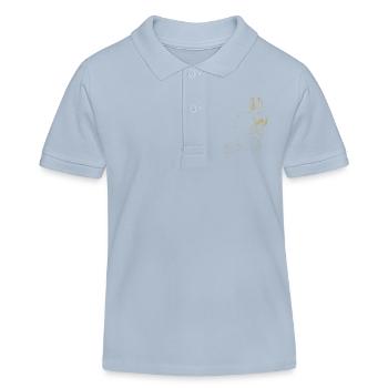 Motifs illustrés avec Viscacha - Polo enfant bio Stanley/Stella - bleu ciel - Devant