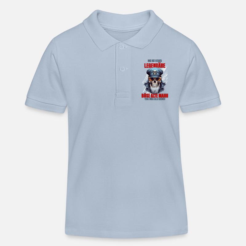 Ich bin dieser Legendäre Böse Alte Mann - Kinder Organic Poloshirt Mini Sprinter von Stanley/Stella - sky Blue