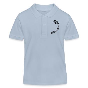 Blumenranke - Kinder Organic Poloshirt Mini Sprinter von Stanley/Stella - sky Blue - Vorne