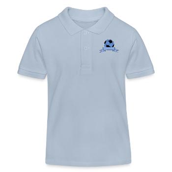 Nom de football Bannière Ruban Bleu - Polo enfant bio Stanley/Stella - bleu ciel - Devant