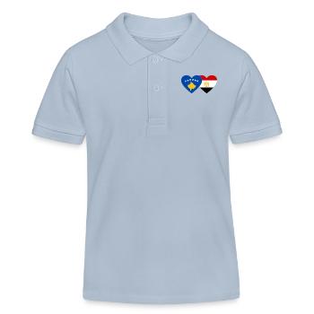 Kosovo Egypte Drapeau Coeur - Polo enfant bio Stanley/Stella - bleu ciel - Devant