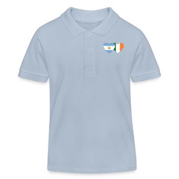 Drapeau de l’Argentine Irlande - Polo enfant bio Stanley/Stella - bleu ciel - Devant