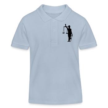 justice balance - Polo enfant bio Stanley/Stella - bleu ciel - Devant