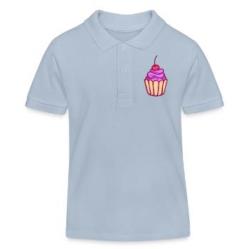 Cupcake muffin sweet sugar candy tarts - Kids Organic Polo Shirt by Stanley/Stella - sky blue - Front