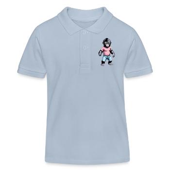 Gorilla Boxer Boxen - Kinder Organic Poloshirt Mini Sprinter von Stanley/Stella - sky Blue - Vorne