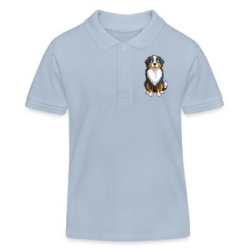 Bouvier bernois Toast Art - Polo enfant bio Stanley/Stella - bleu ciel - Devant