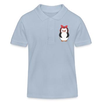 Pinguin Pinguine - Kinder Organic Poloshirt Mini Sprinter von Stanley/Stella - sky Blue - Vorne