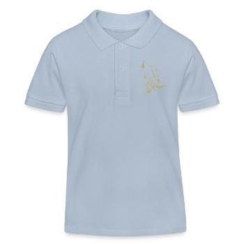 Dessins illustrés avec Wolf - Polo enfant bio Stanley/Stella - bleu ciel - Devant