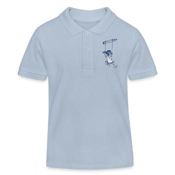 crayon & liberté - Polo enfant bio Stanley/Stella - bleu ciel - Devant