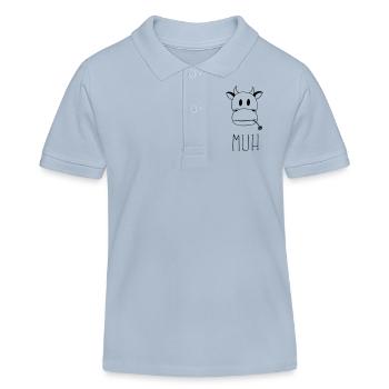 MUH - Polo enfant bio Stanley/Stella - bleu ciel - Devant