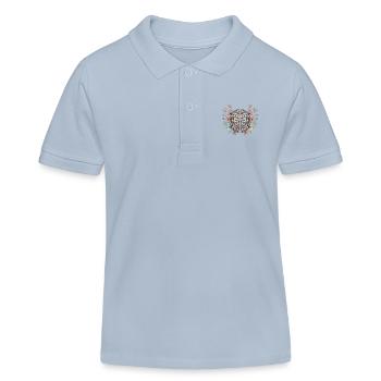Blooming Brain: Mindfulness & Mental Health - Kids Organic Polo Shirt by Stanley/Stella - sky blue - Front