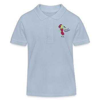 Papagena - dans les couleurs de votre choix - Polo enfant bio Stanley/Stella - bleu ciel - Devant