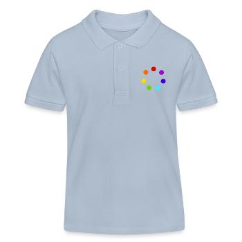 Circle of multicolored spheres - Kids Organic Polo Shirt by Stanley/Stella - sky blue - Front