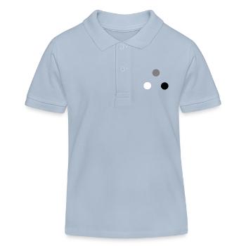 Trio sphères blanc gris noir - Polo enfant bio Stanley/Stella - bleu ciel - Devant